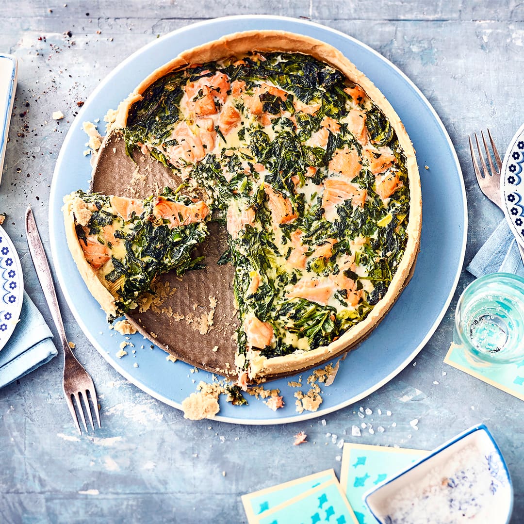 Lachs Spinat Quiche Rezept