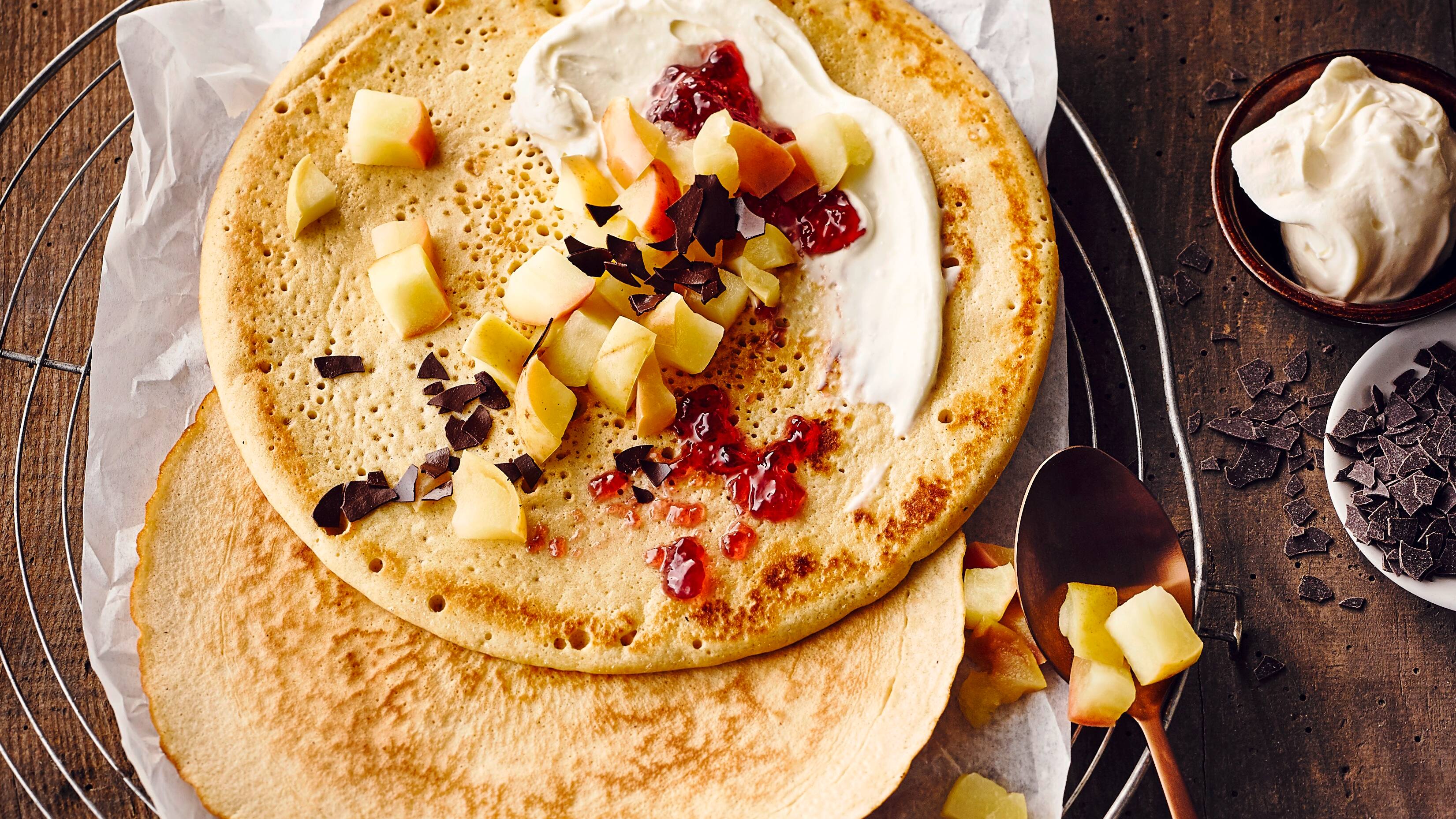 Apfelpfannkuchen mit Creme - Rezept | EDEKA