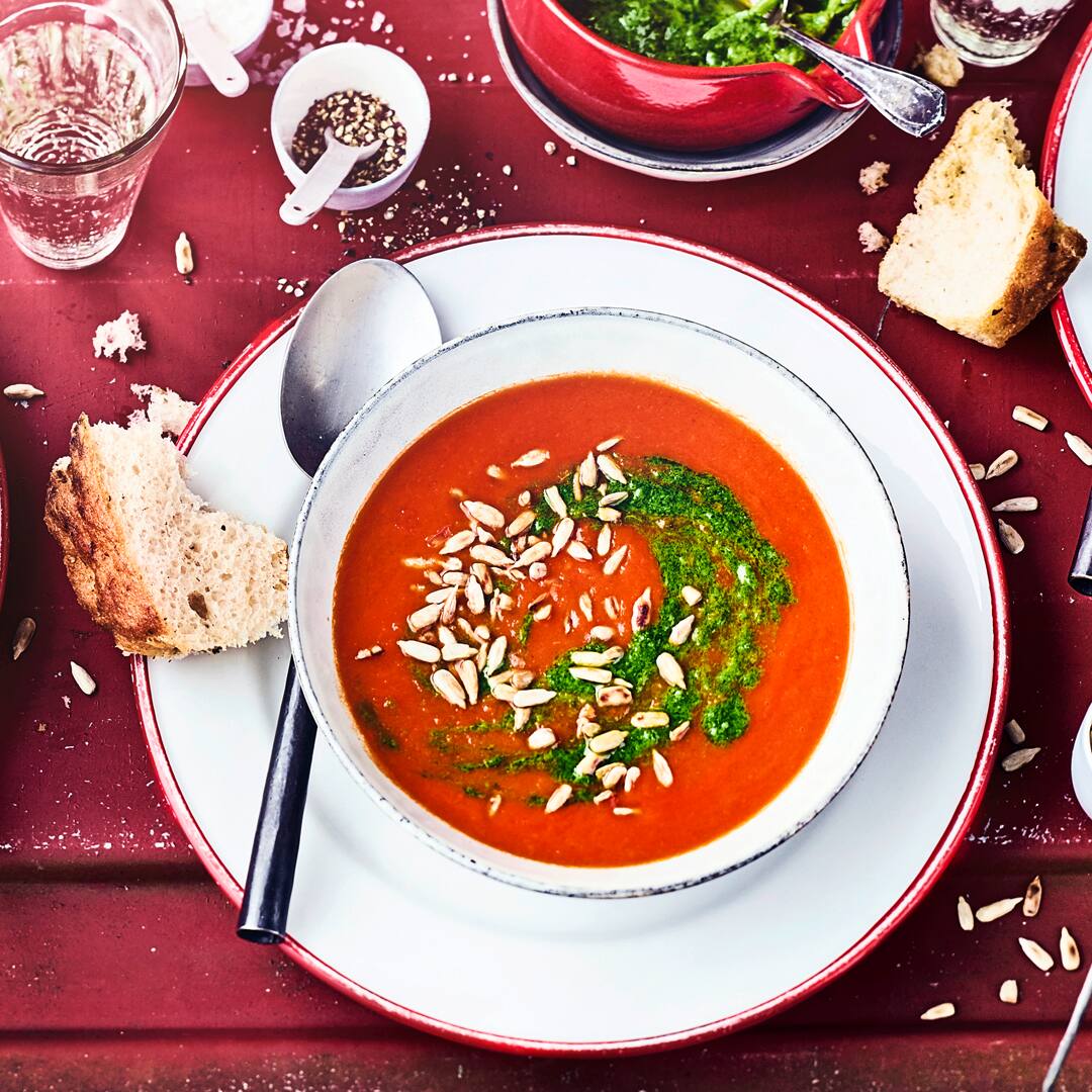 Bärlauch-Tomatensuppe