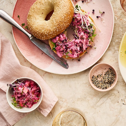 Bagels mit Rote-Bete-Salat