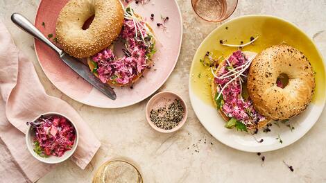 Bagels mit Rote-Bete-Salat