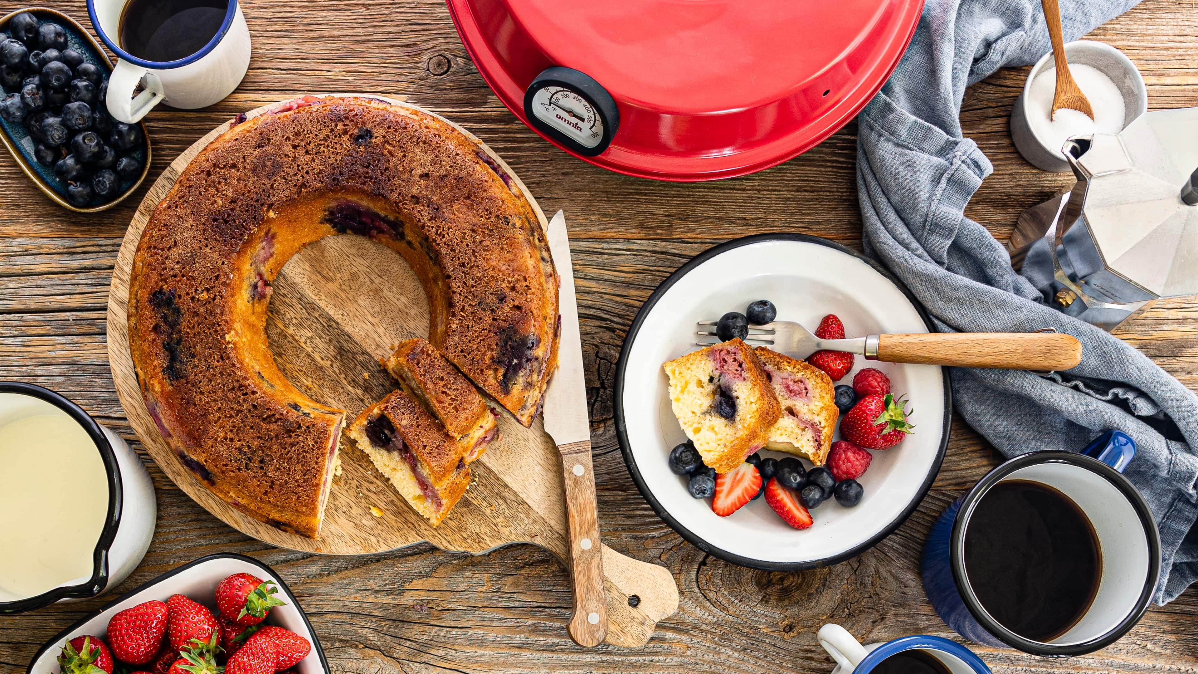 Beerenkuchen aus dem Omnia-Backofen