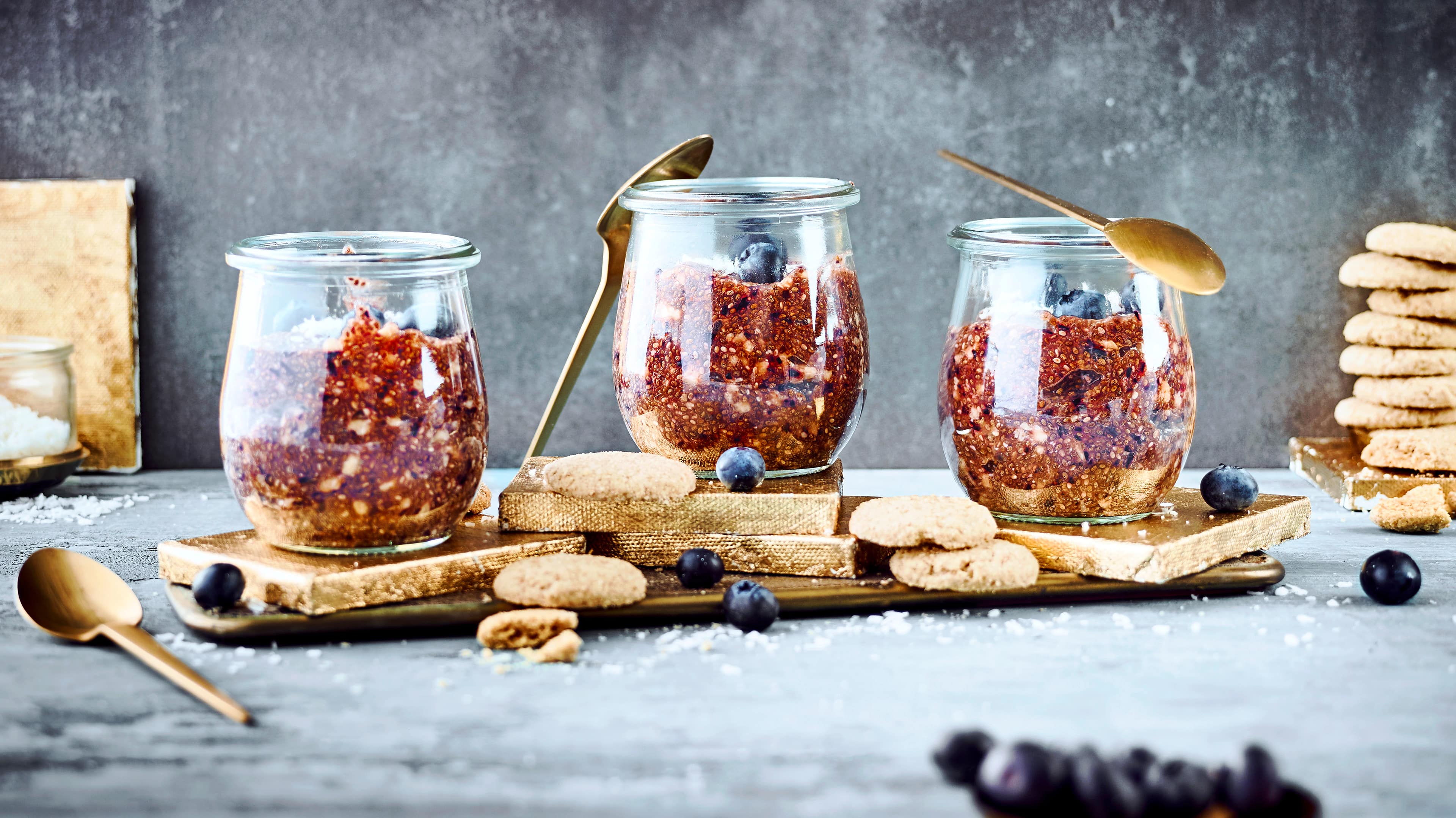 Chia-Pudding mit Heidelbeer