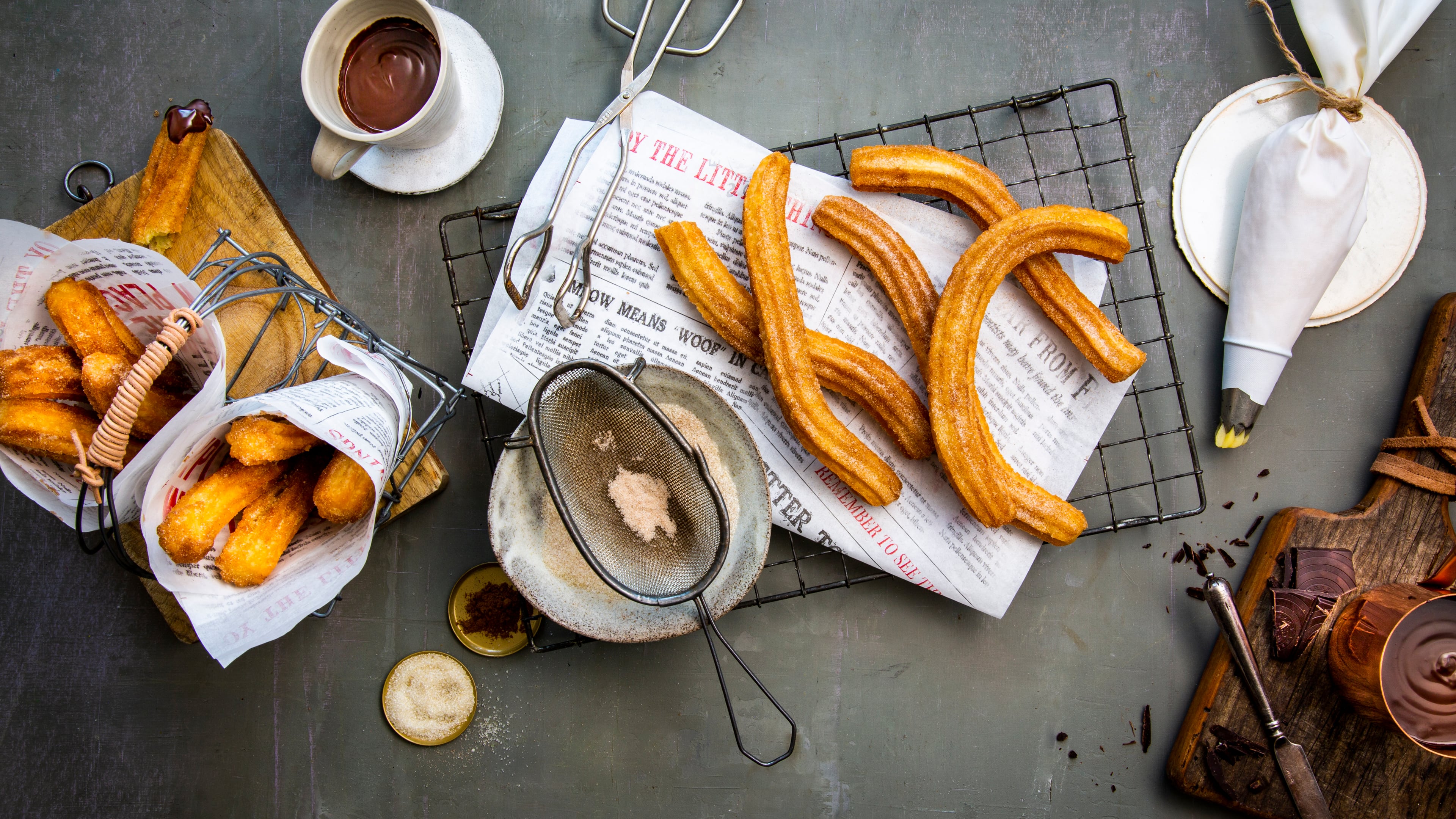 Churros mit Schokoladensoße