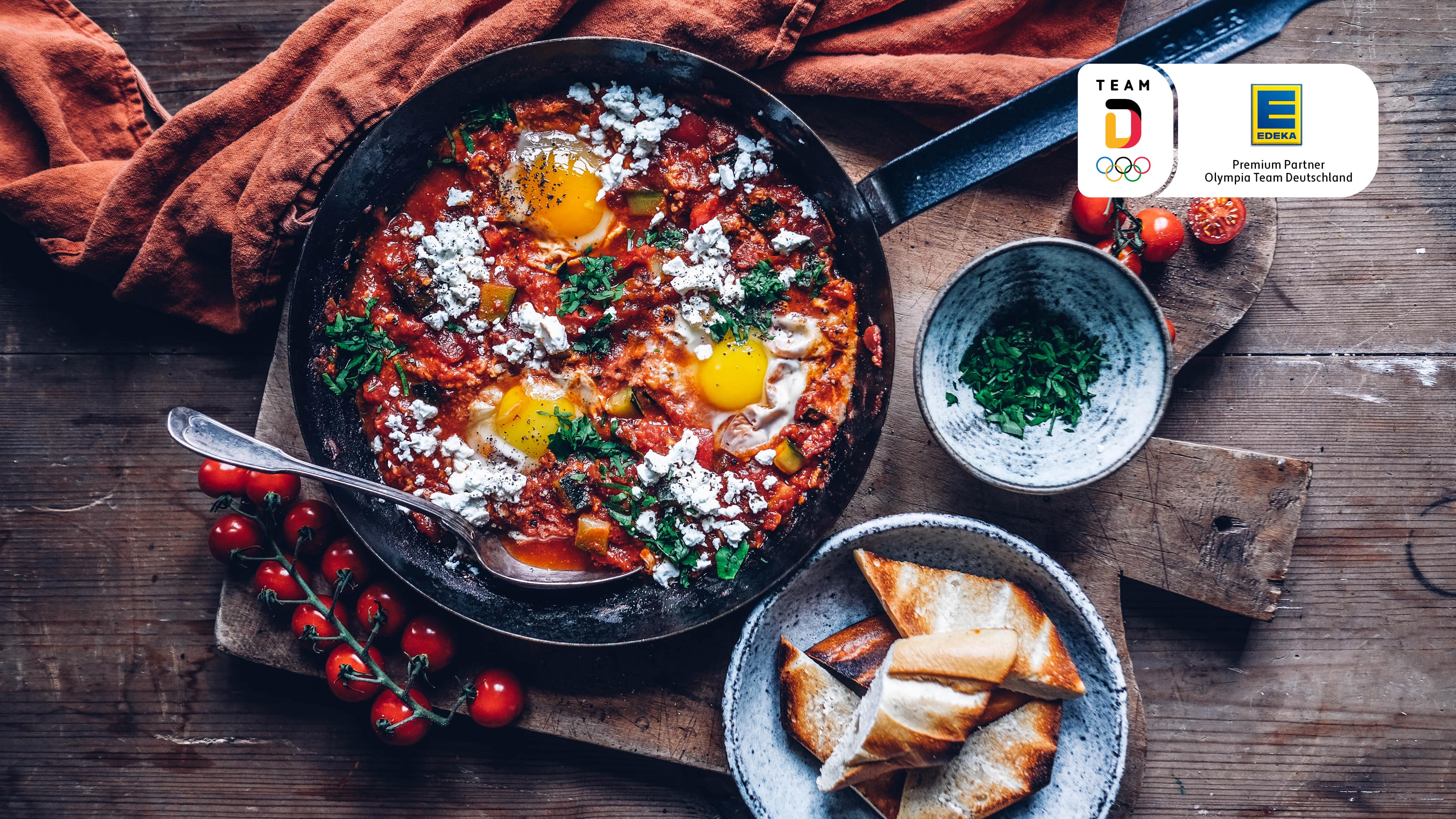 Einfaches Shakshuka mit Gemüse