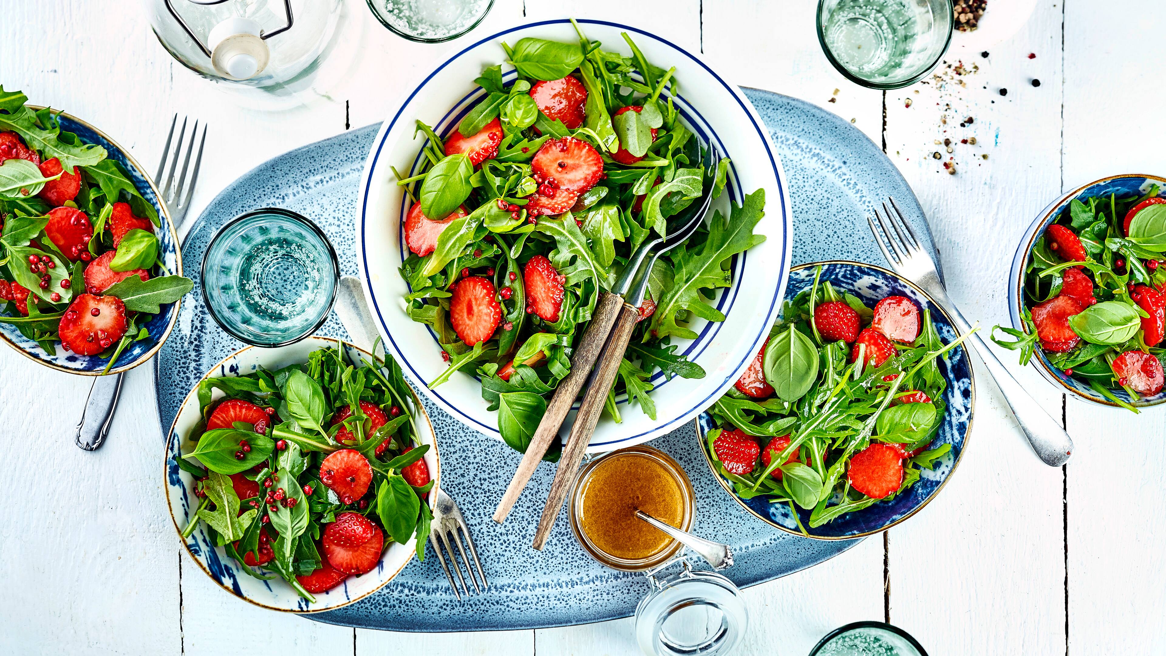 Erdbeer-Rucola-Salat