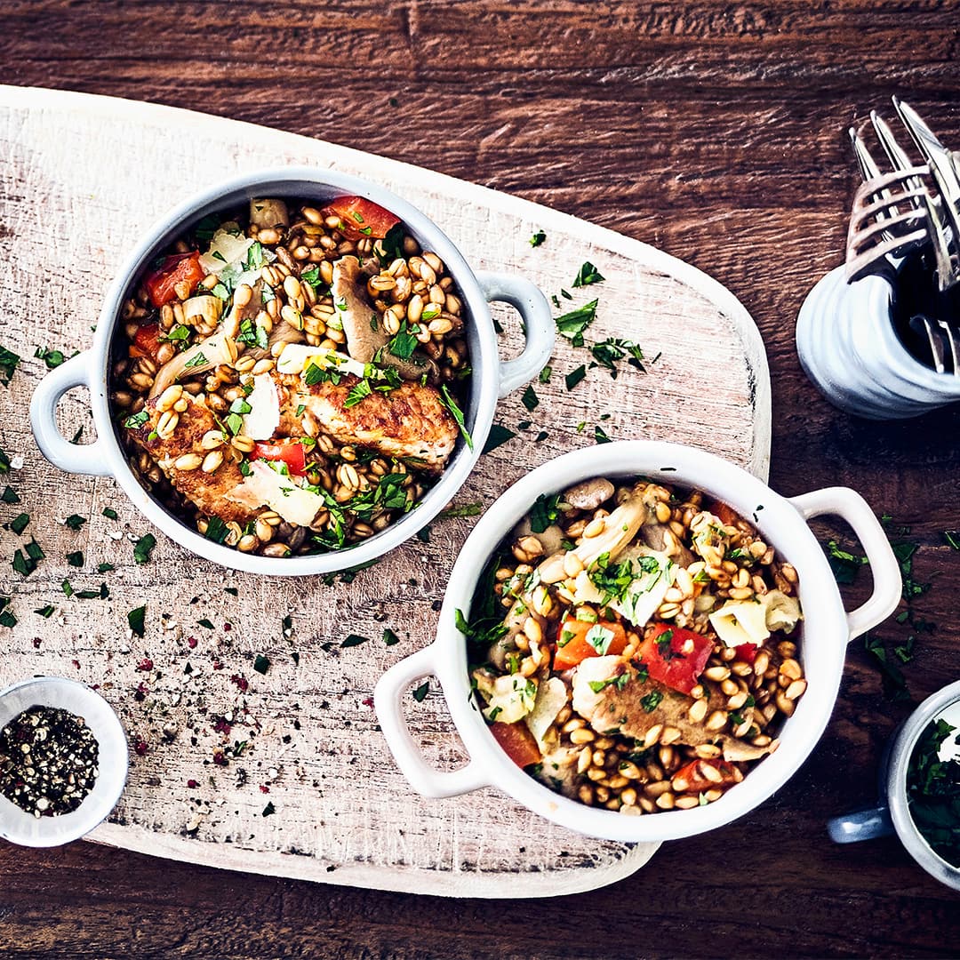 Geschnetzeltes an Risotto