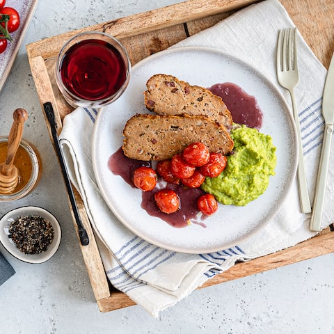 Hackbraten aus dem Ofen