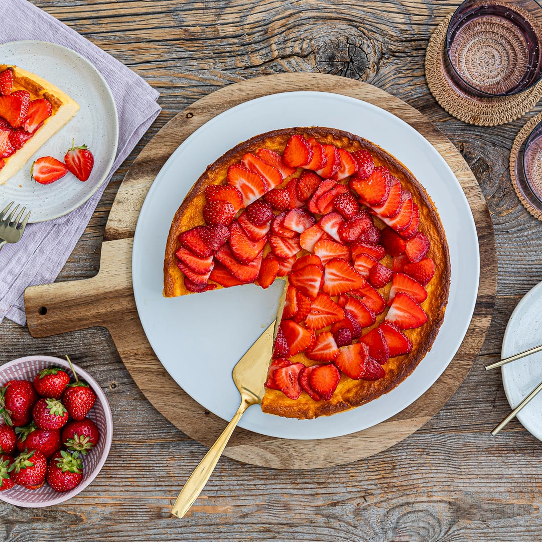 Käsekuchen ohne Boden