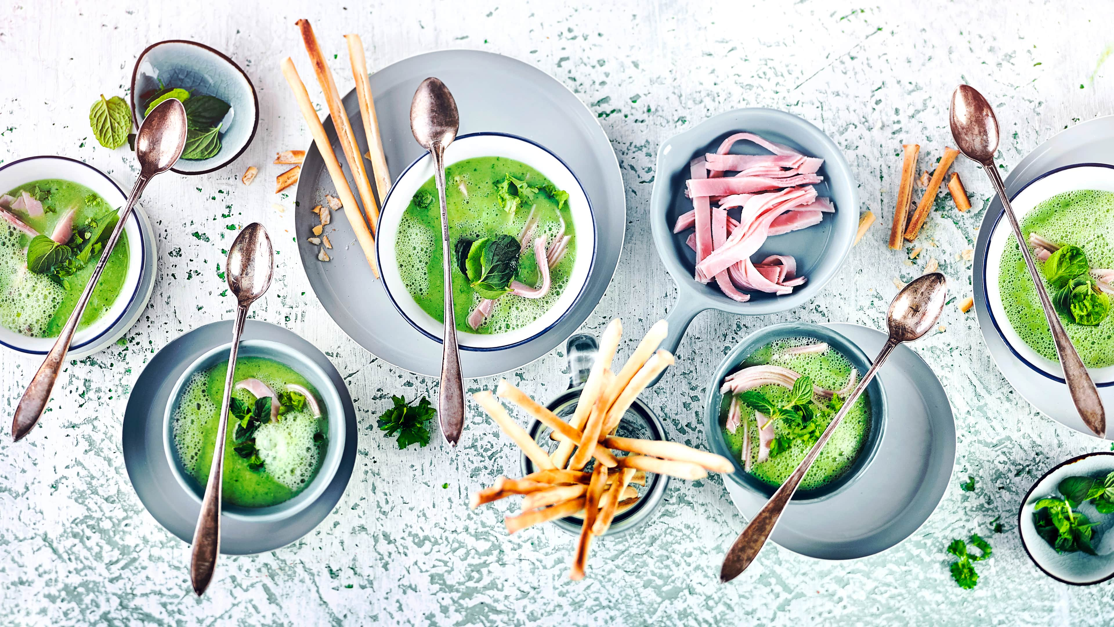 Kalte Gurken-Melonen-Suppe