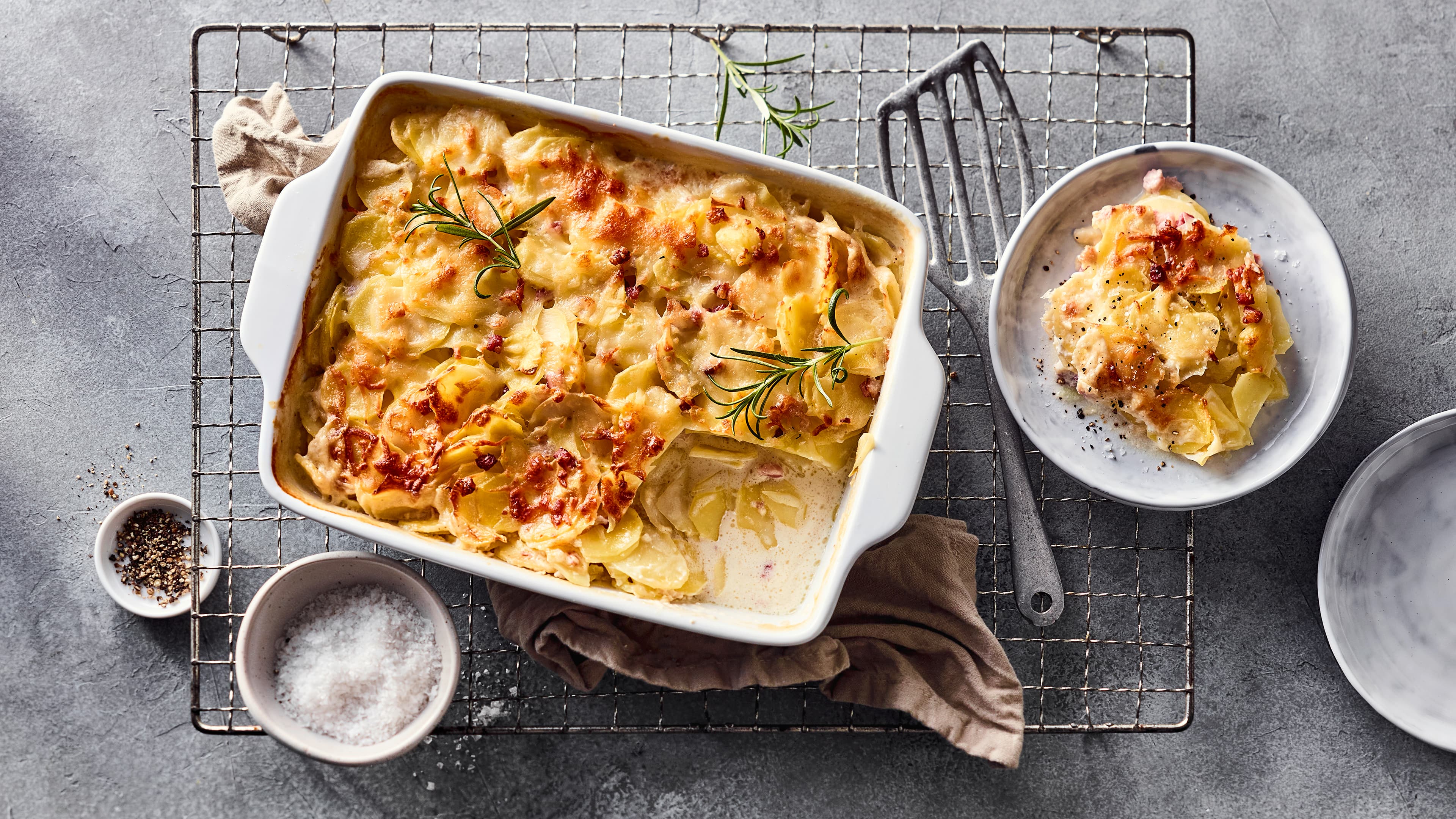 Kartoffelgratin mit Speck