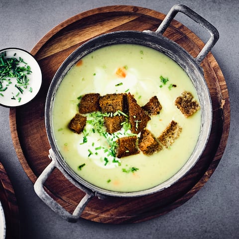 Knoblauchcreme-Suppe