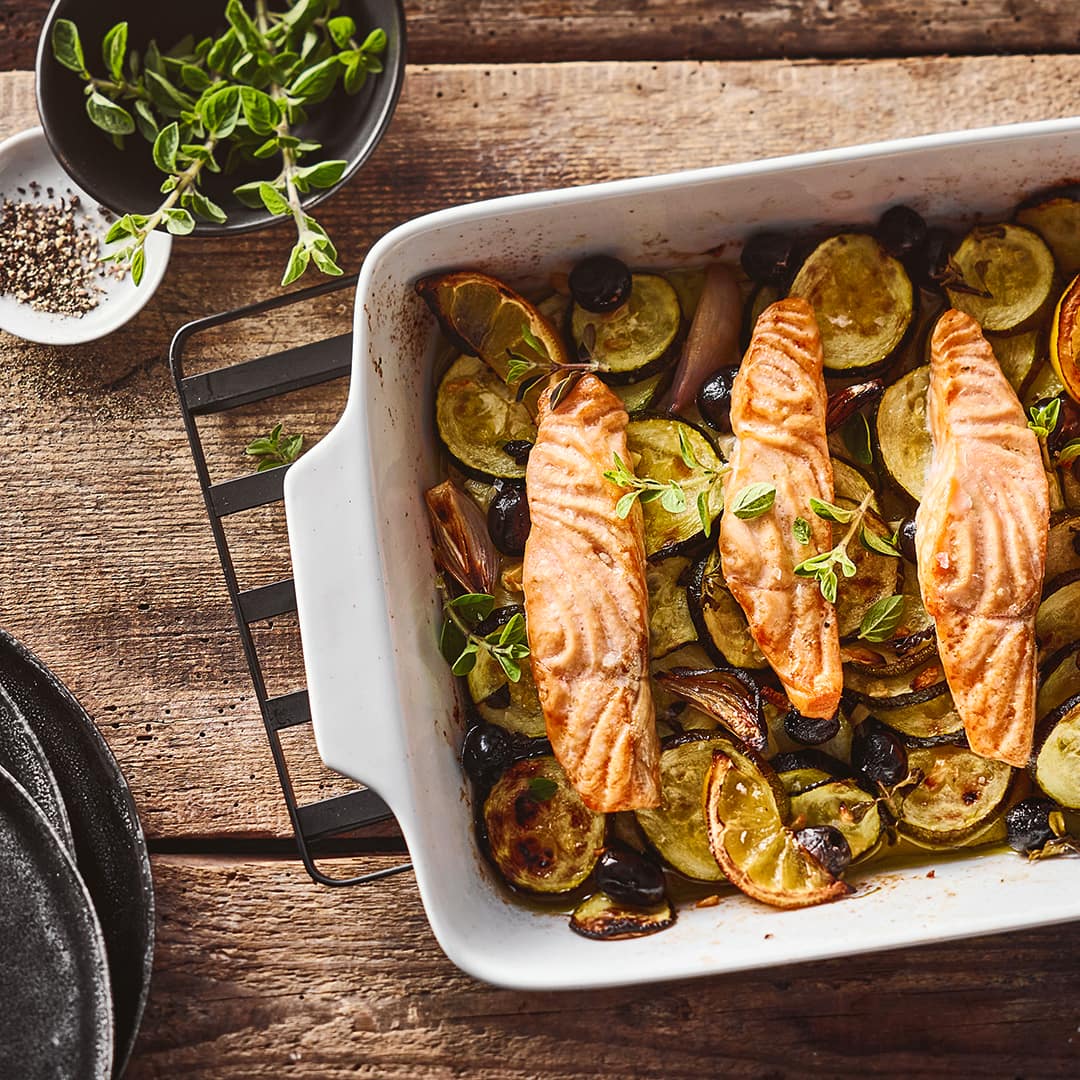 Lachs mit Zucchini