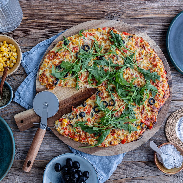 Low-Carb-Schüttelpizza