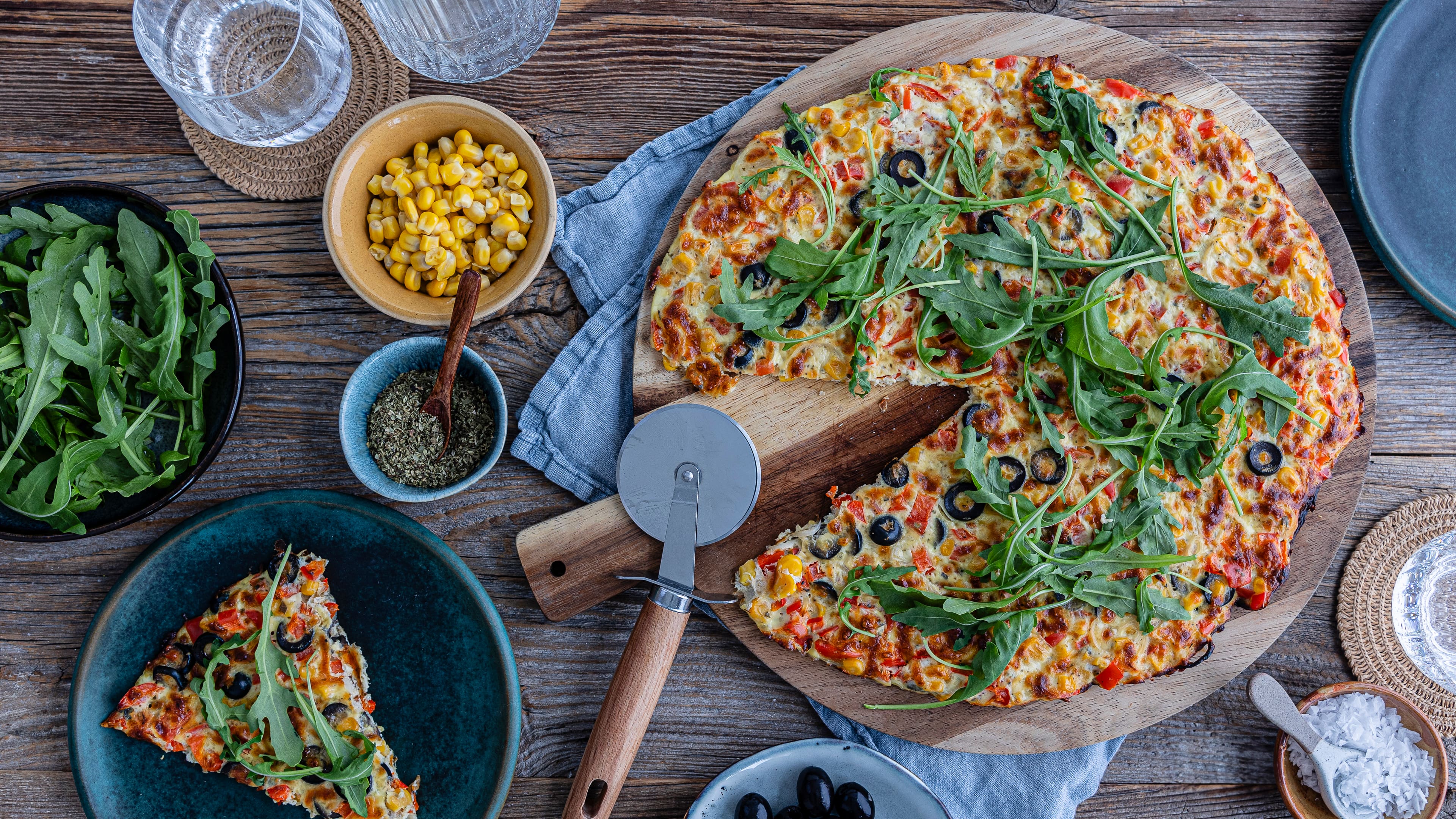 Low-Carb-Schüttelpizza