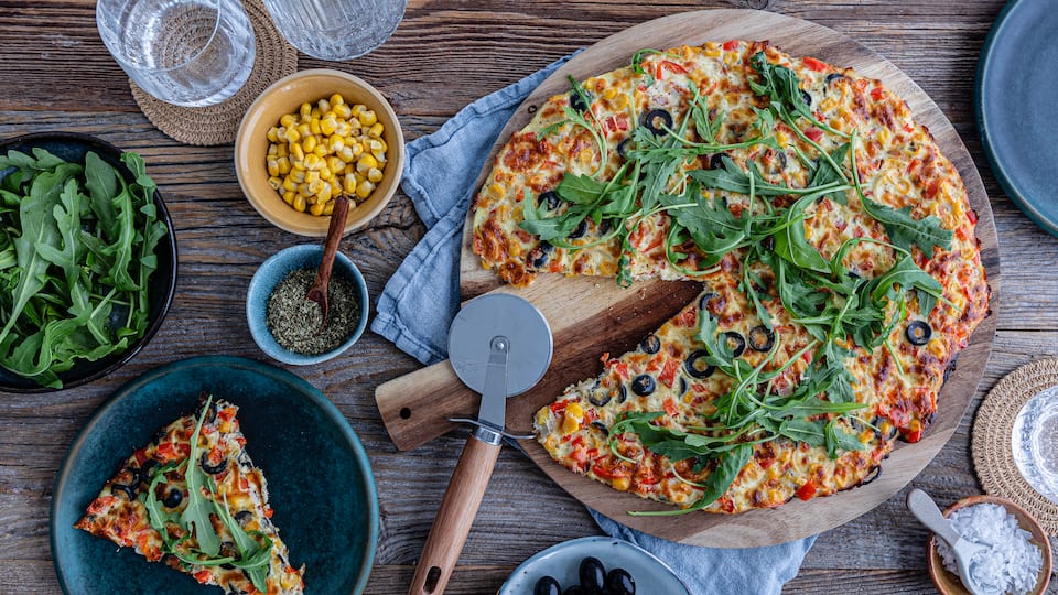 Low-Carb-Schüttelpizza