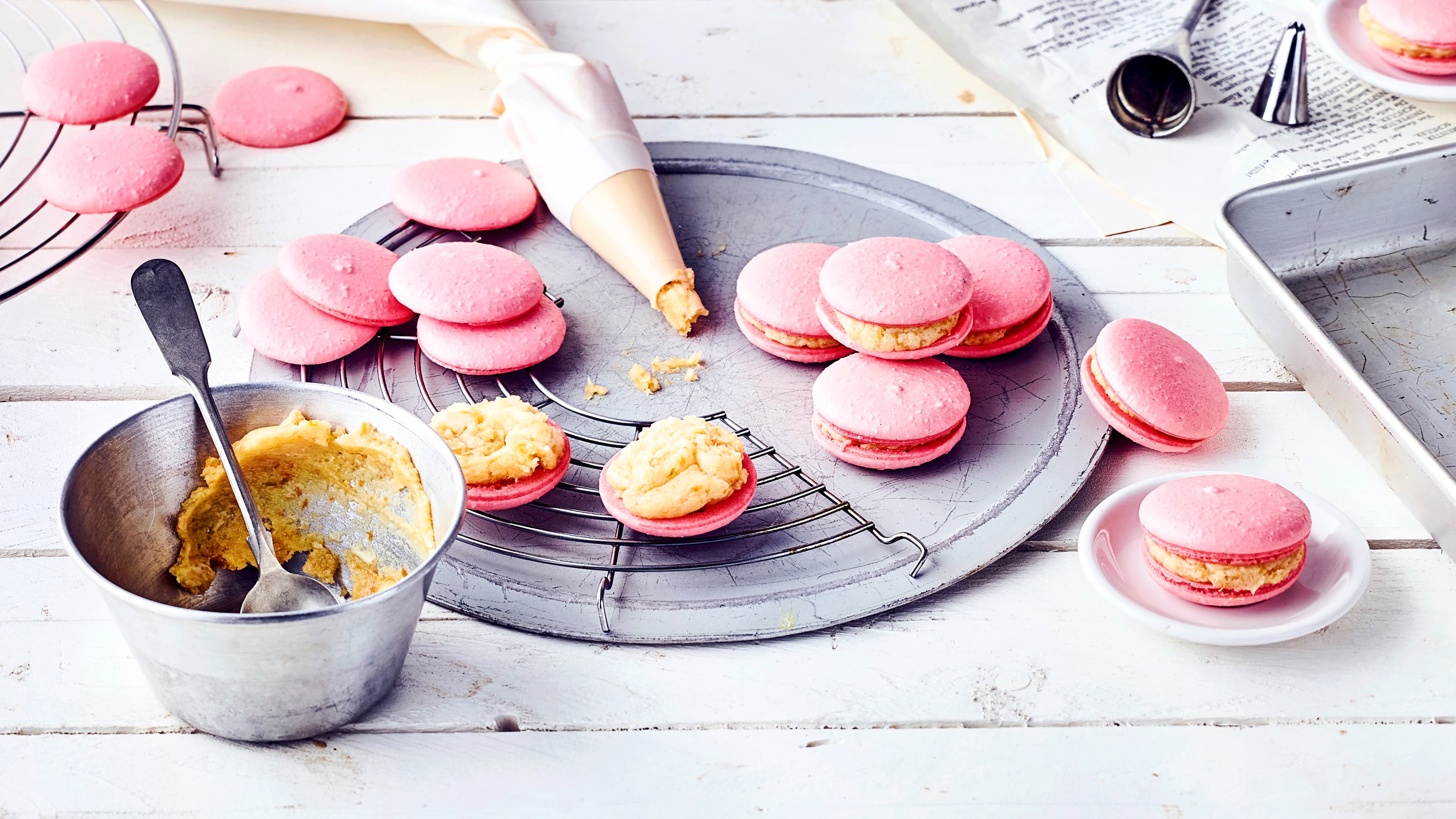 Macarons mit Orangencreme