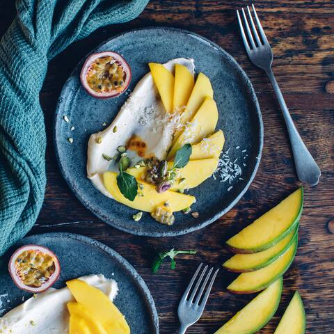 Mango mit Kokosjoghurt