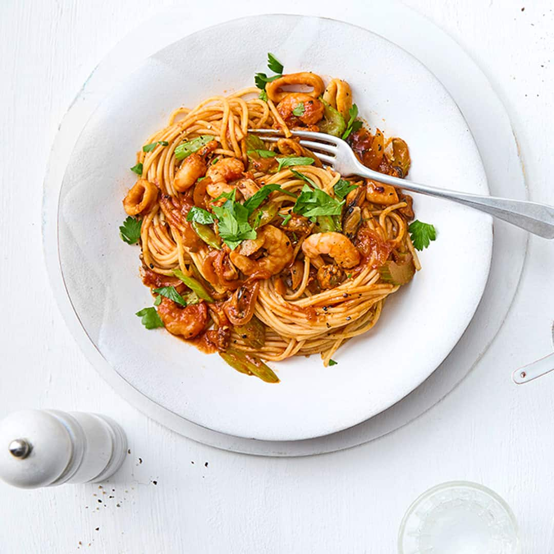 Meeresfrüchte-Pasta mit Sternanis