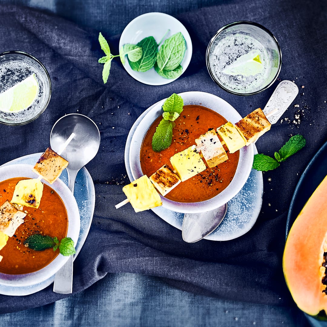 Paprika-Papaya-Suppe