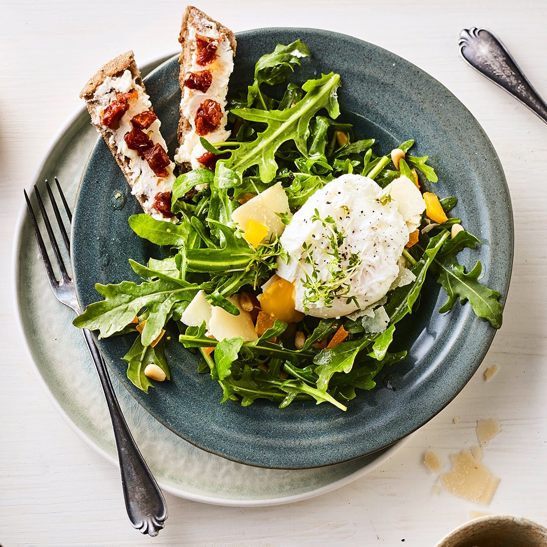 Rucola-Salat mit Ei 