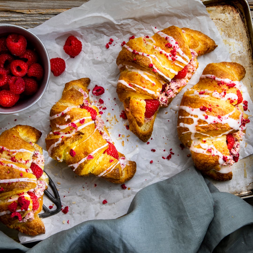 Schoko-Himbeer-Croissants