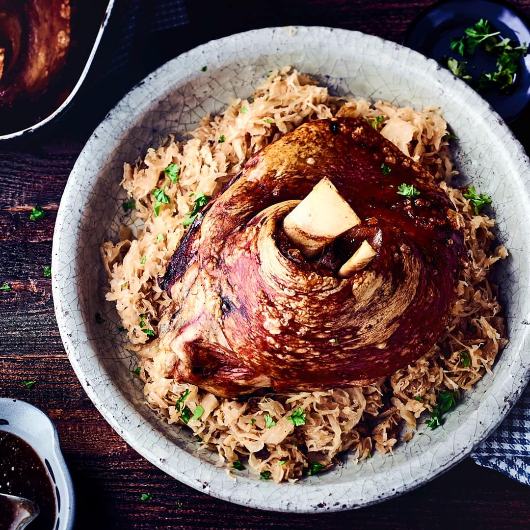 Schweinshaxen mit Biersauce