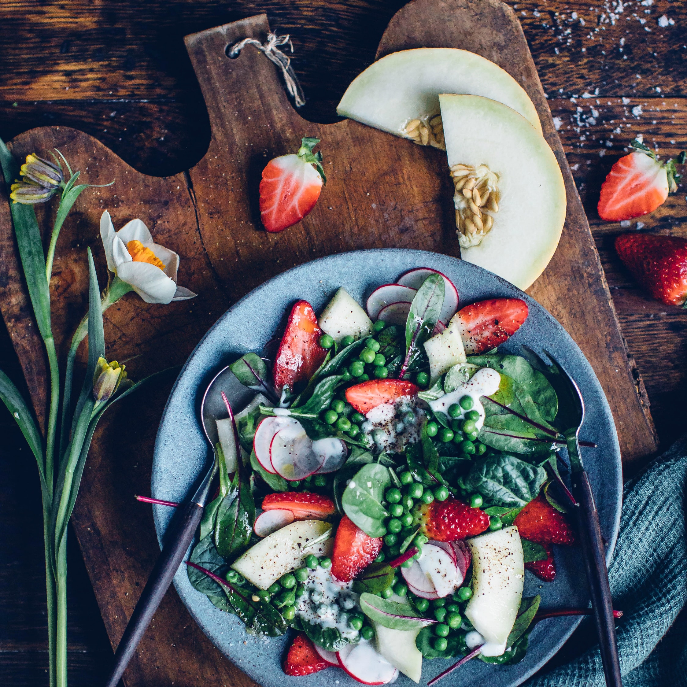 Sommersalat mit Melone