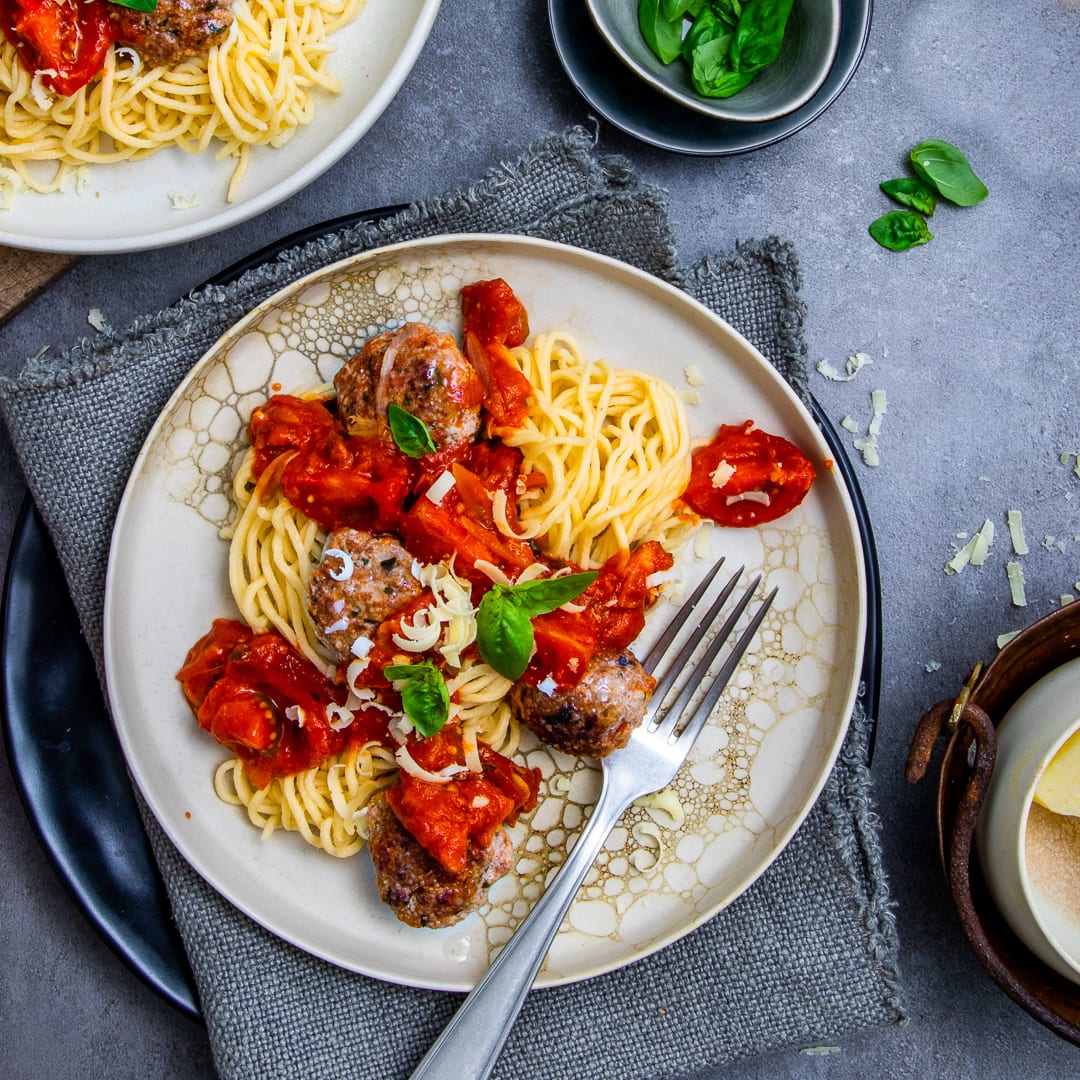 Spaghetti mit Meatballs