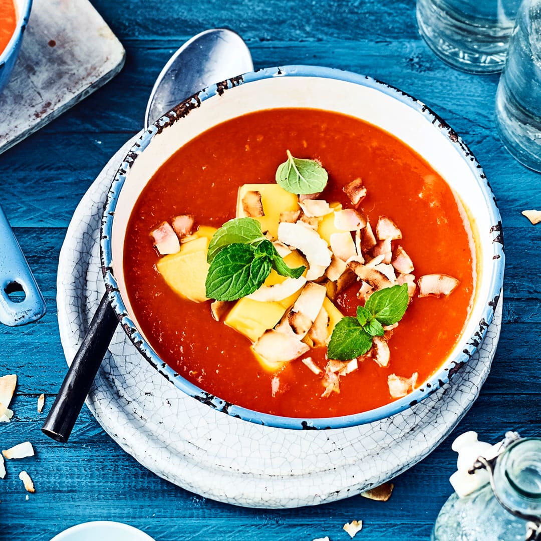 Tomatensuppe mit Mango