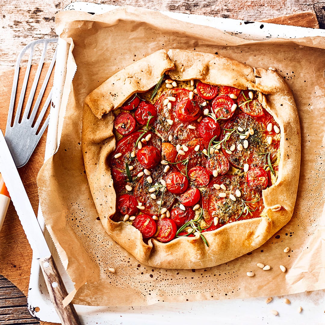 Vegane Galette mit Tomaten