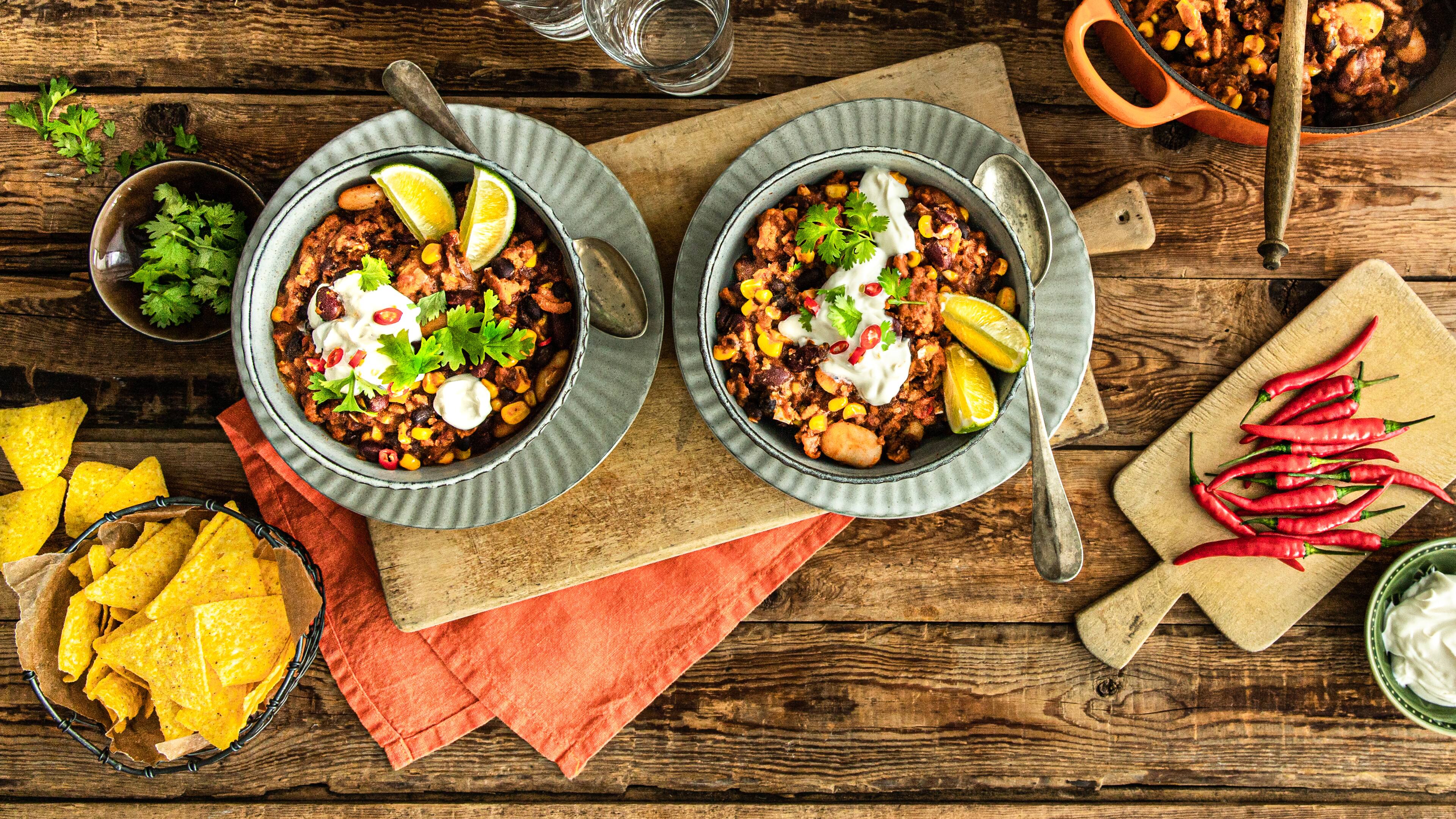 Veganes Chili mit Sojahack