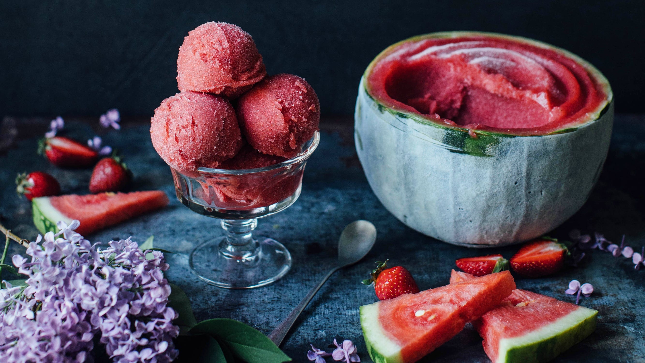 Wassermelonen-Erdbeer-Sorbet - Rezept | EDEKA