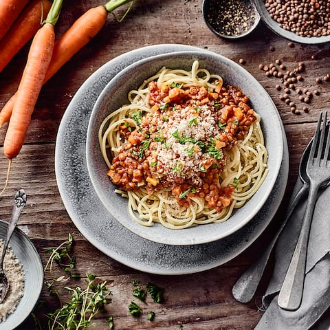 Linsenbolognese vegan