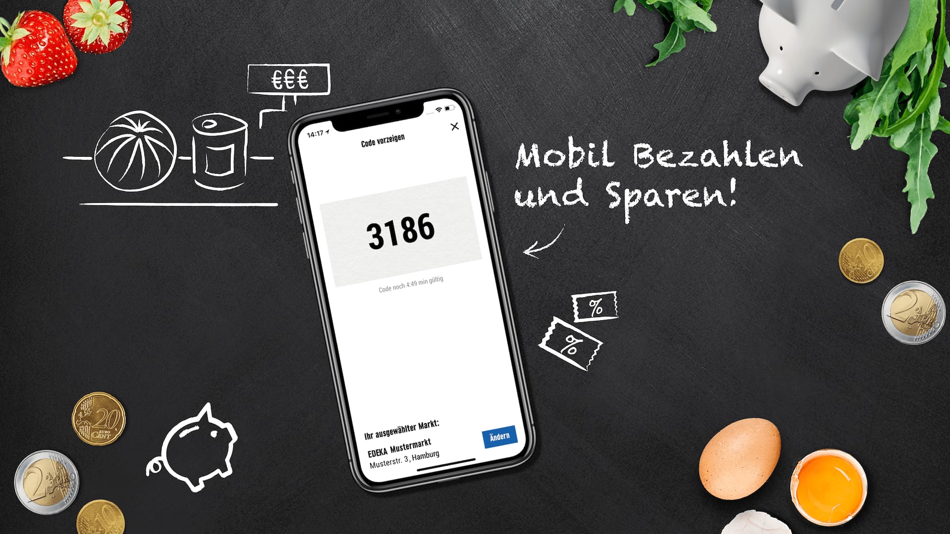 Mobil bezahlen per App EDEKA