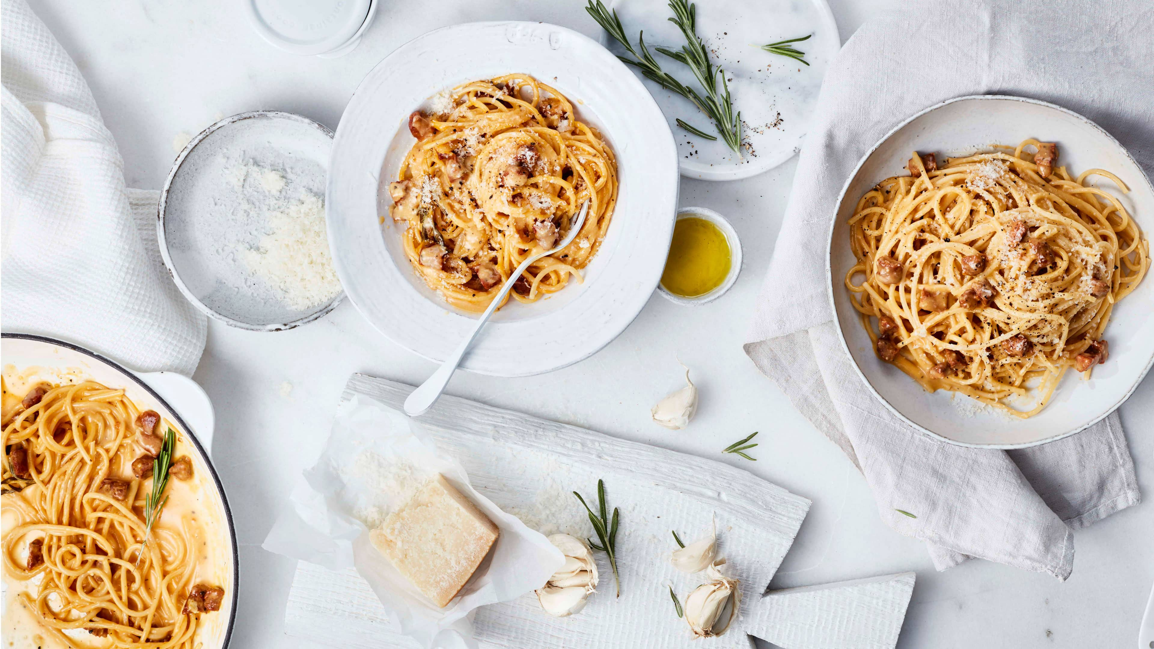 Spaghetti Carbonara mit Chorizo