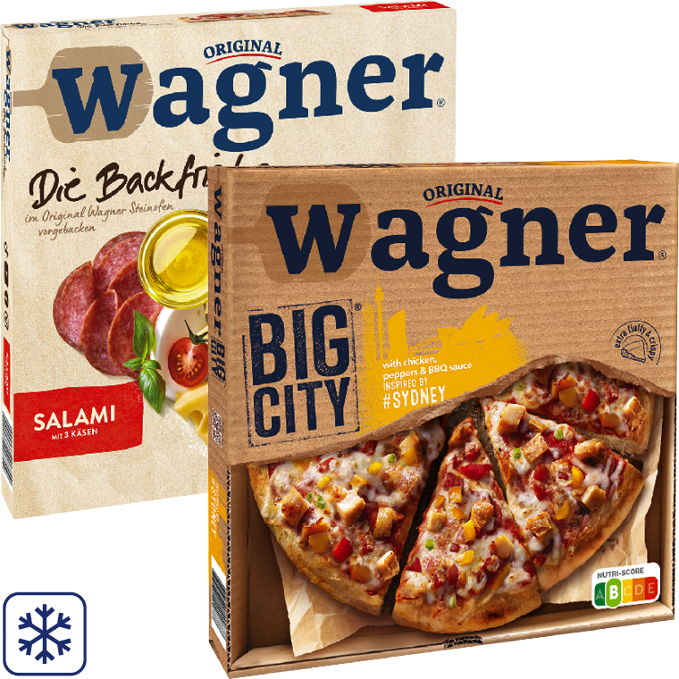 Original Wagner Big City Pizza, Die Backfrische Pizza oder Piccolinis