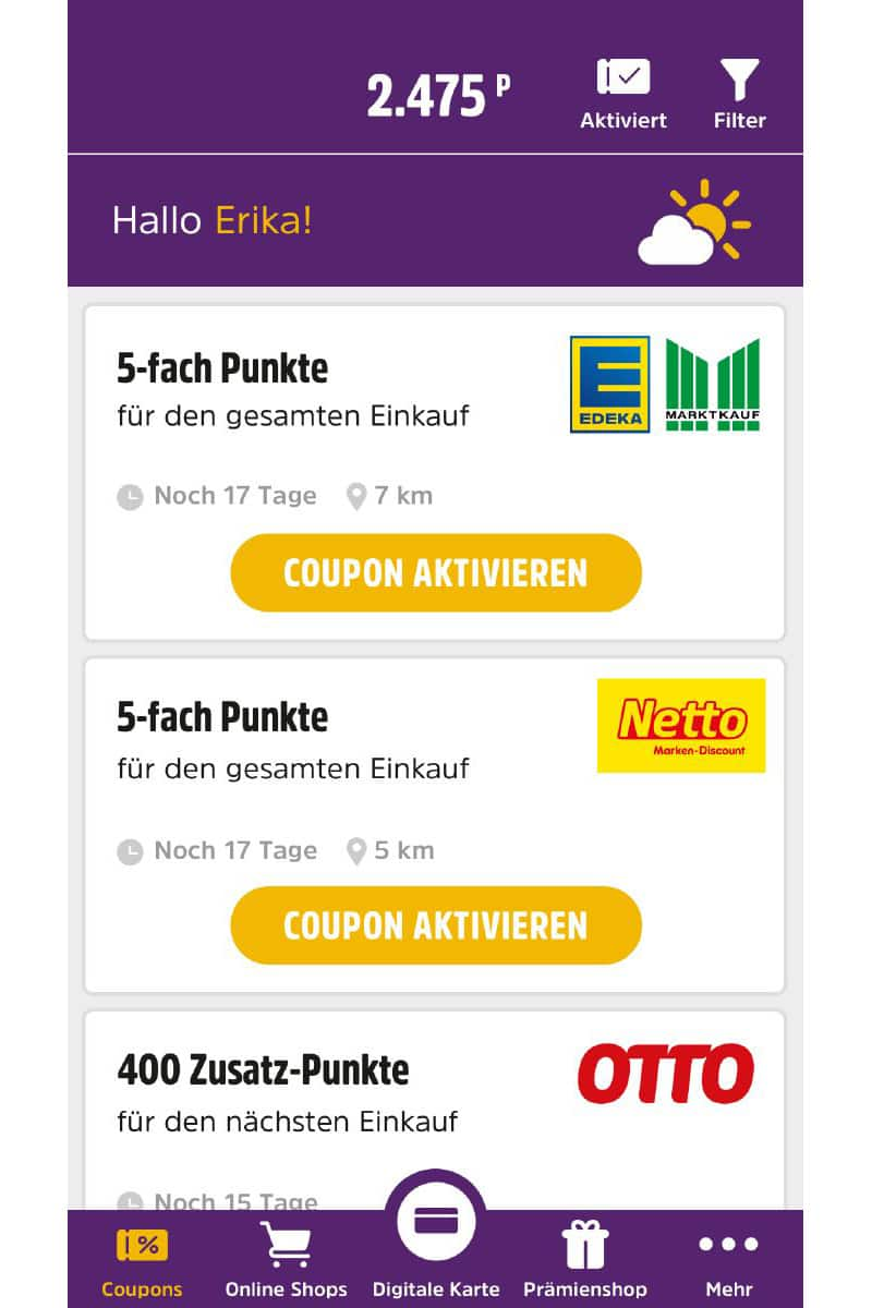 DeutschlandCard Bonusprogramm EDEKA