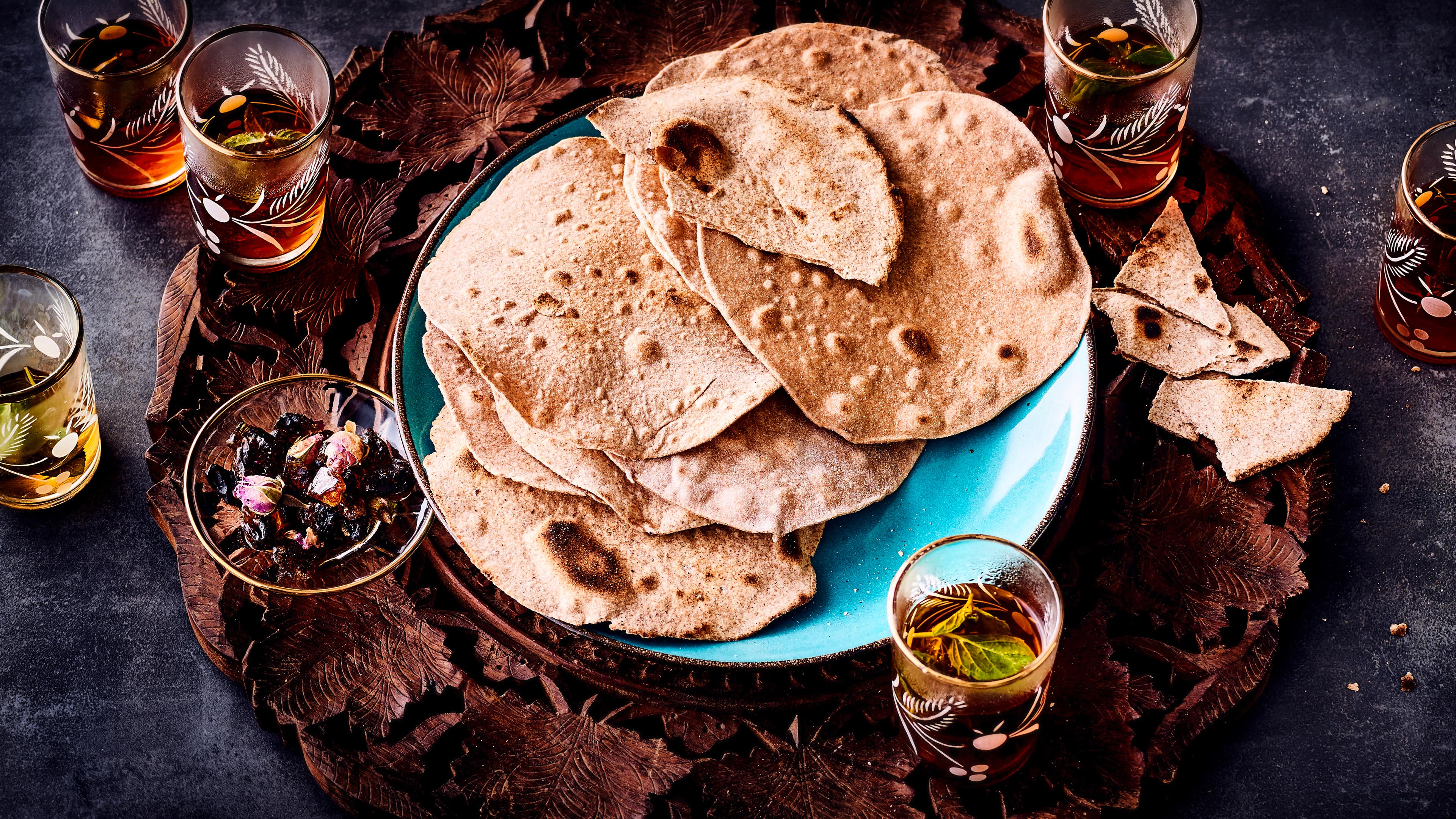 Indisches Fladenbrot Chapati Indisches Fladenbrot Chapati